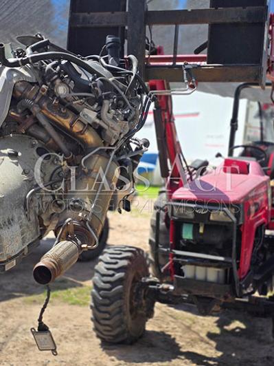 Class Act MT LLC Off Grid Shop Engine Removal 18 RV Chassis (Michigan Client) Class Act MT LLC Off Grid Shop Engine Removal 18 RV Chassis (Michigan Client)
